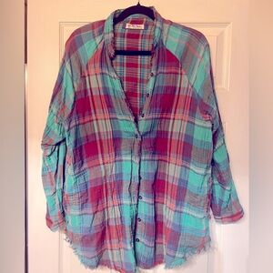 Free People We The Free Summer Daydream Plaid Size Small